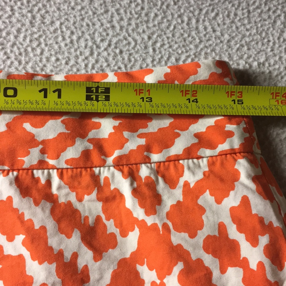 Jcrew size 4 skirt orange and cream - Picture 3 of 5
